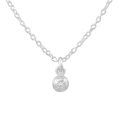 Tomfoolery Silver Petite Round Gem Pendant Sale