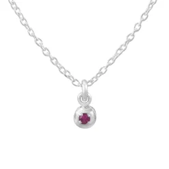 Tomfoolery Silver Petite Round Gem Pendant Sale