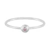 Tomfoolery Silver  Petite Round Stacking Gem Ring Outlet