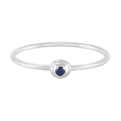 Tomfoolery Silver Petite Round Stacking Gem Ring Outlet