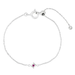 Tomfoolery Silver Petite Square Gem Bracelet Discount