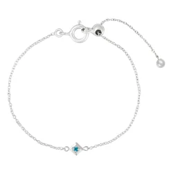 Tomfoolery Silver Petite Square Gem Bracelet Discount