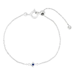 Tomfoolery Silver Petite Square Gem Bracelet Discount