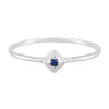 Tomfoolery Silver Petite Square Stacking Gem Ring Clearance