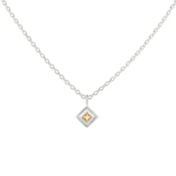 Tomfoolery Silver Princess Cut Gemstone Pendant Best