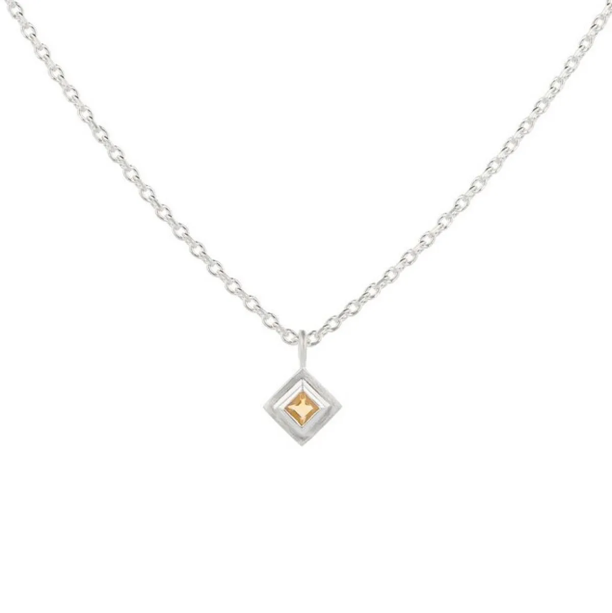 Tomfoolery Silver Princess Cut Gemstone Pendant Best