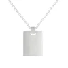 Tomfoolery Silver Rectangle tag Pendant Outlet