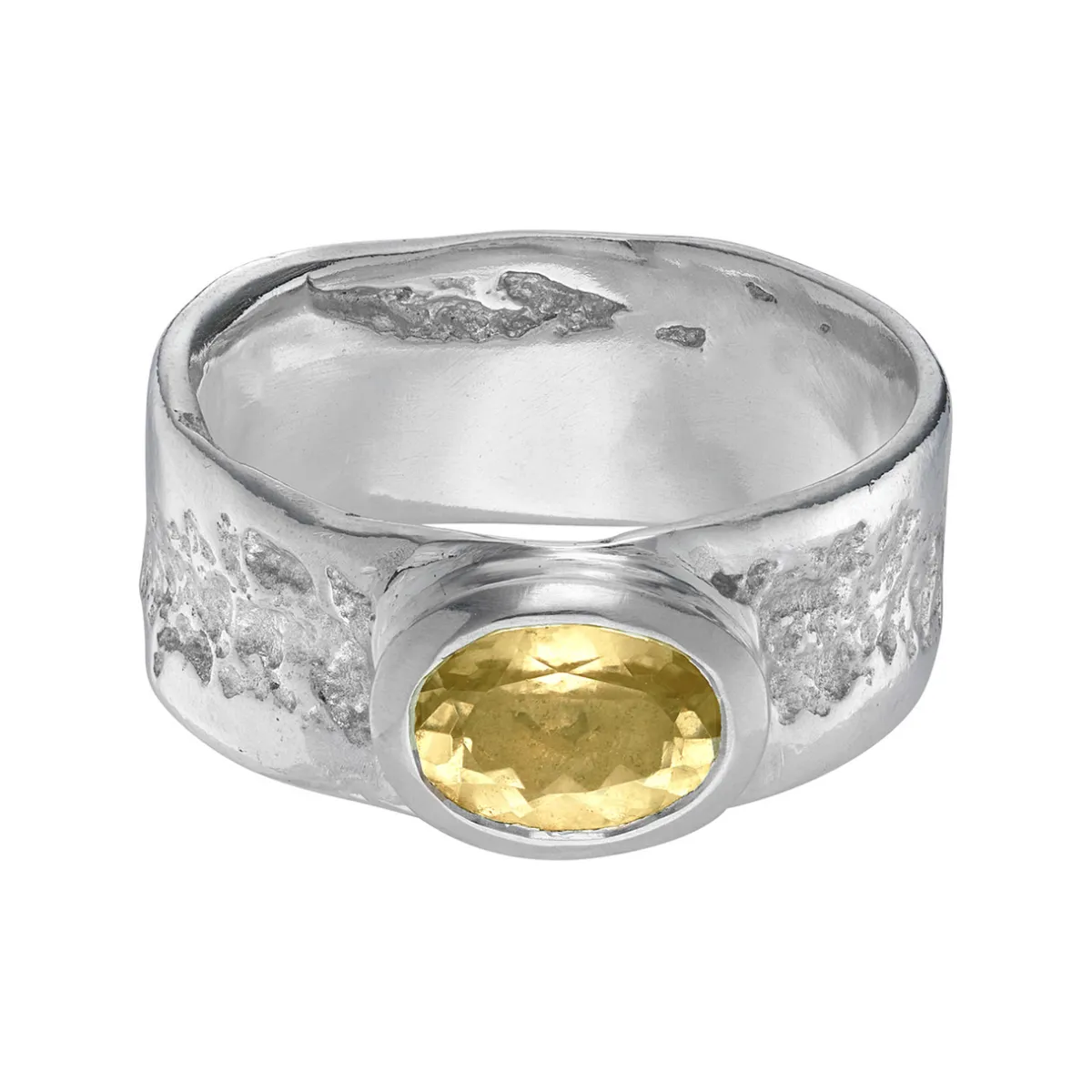 Tomfoolery Silver Reverse Oak Yellow Tourmaline Ring Best