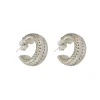 Tomfoolery Silver Ripple Hoops New