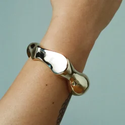 Tomfoolery Silver Sculptural Brancusi Cuff Sale