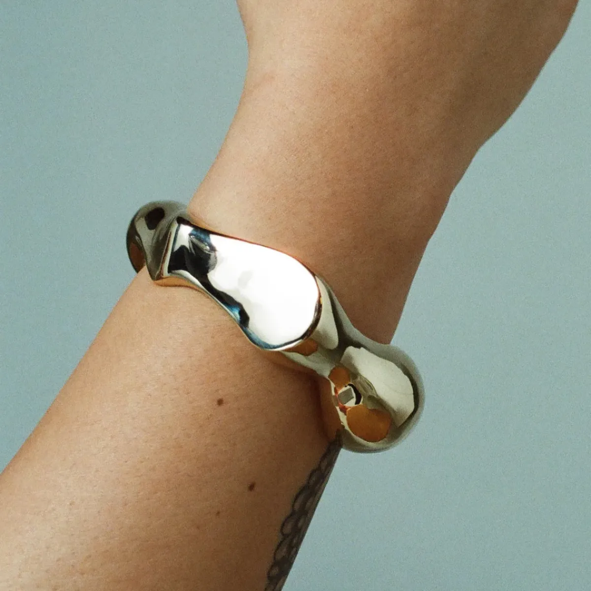 Tomfoolery Silver Sculptural Brancusi Cuff Sale