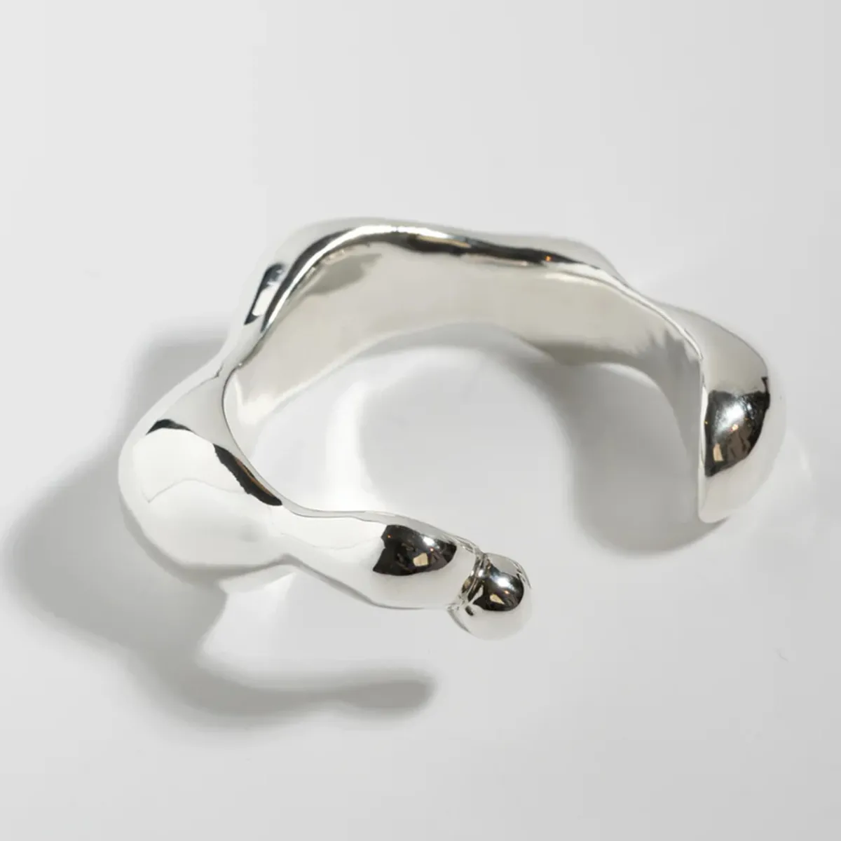 Tomfoolery Silver Sculptural Brancusi Cuff Sale
