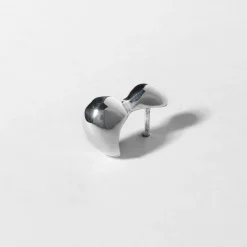 Tomfoolery Silver Sculptural Chamelle Stud Sale