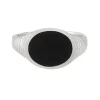 Tomfoolery Silver Signet Onyx Ring Sale