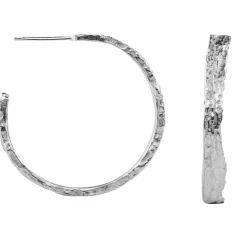 Tomfoolery Silver Skinny London Plane Hoops Outlet