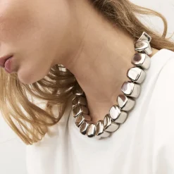 Tomfoolery Silver Small Organic Necklace Clearance