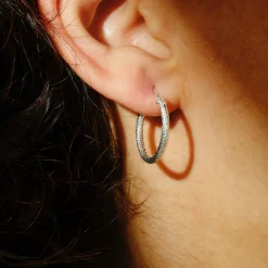 Tomfoolery Silver Sparkle Hoops Best