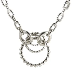Tomfoolery Silver Spinning Bead Chain Pendant Necklace New