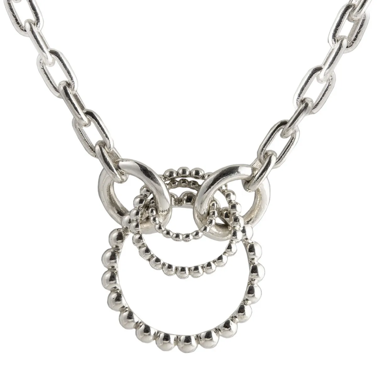 Tomfoolery Silver Spinning Bead Chain Pendant Necklace New
