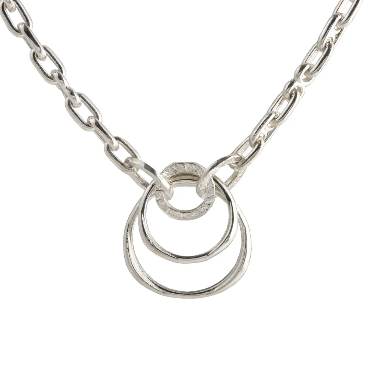 Tomfoolery Silver Spinning Chain Pendant Necklace Outlet