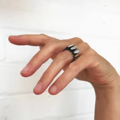 Tomfoolery Silver Stepping Stone Ring Sale