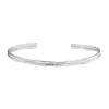 Tomfoolery Silver Textured Irregular Cuff Hot