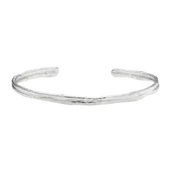 Tomfoolery Silver Textured Irregular Cuff Hot