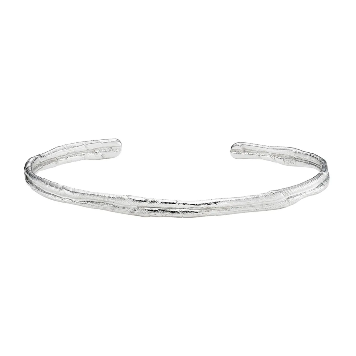 Tomfoolery Silver Textured Irregular Cuff Hot