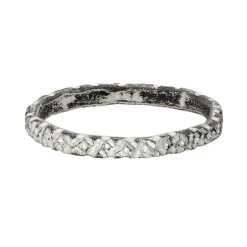 Tomfoolery Silver “Tracks” Engraved Band Outlet