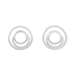 Tomfoolery Silver Triple Circle Studs Discount