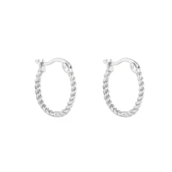 Tomfoolery Silver Twist Hoops Sale