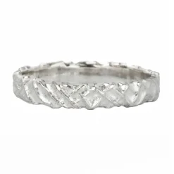 Tomfoolery Silver Woven Ring Outlet