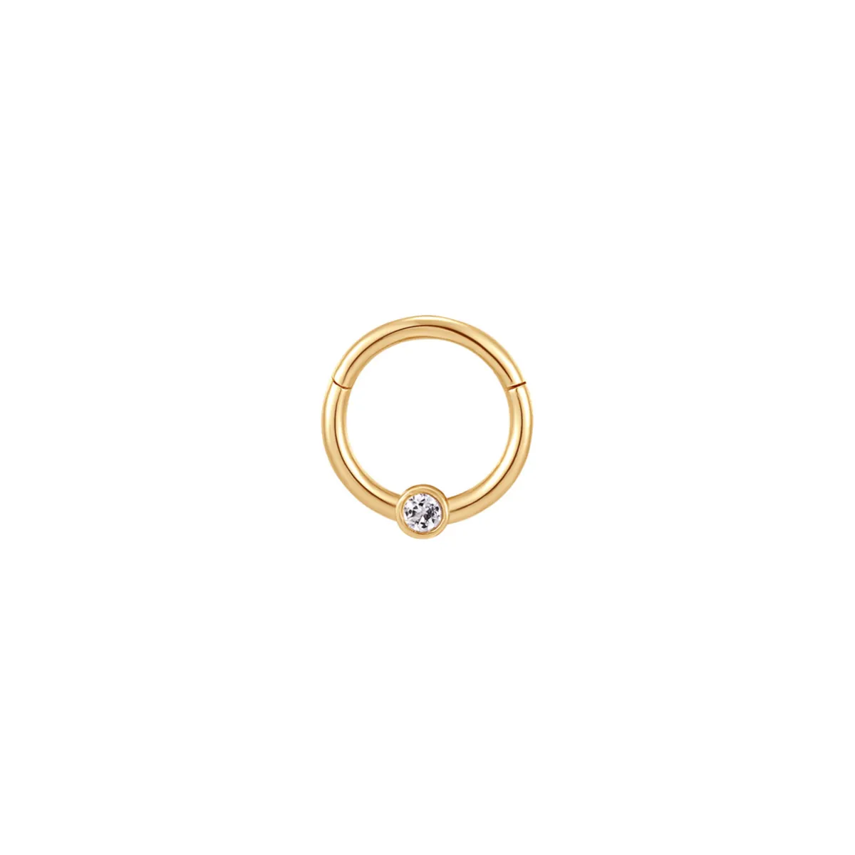 Tomfoolery Single Diamond Daith Hoop Hot