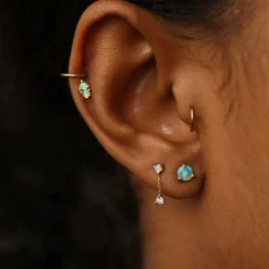Tomfoolery Single Large Opal Stud Earring Discount