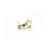 Tomfoolery Single Three Diamond & 14ct Yellow Gold Stud Earrings Online