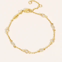 Tomfoolery Sitara White Zircon Chain Bracelet Sale