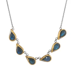 Tomfoolery Six Stone Labradorite Necklace Outlet