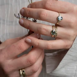 Tomfoolery Skinny London Plane Tourmaline & Diamond Halo Ring Online