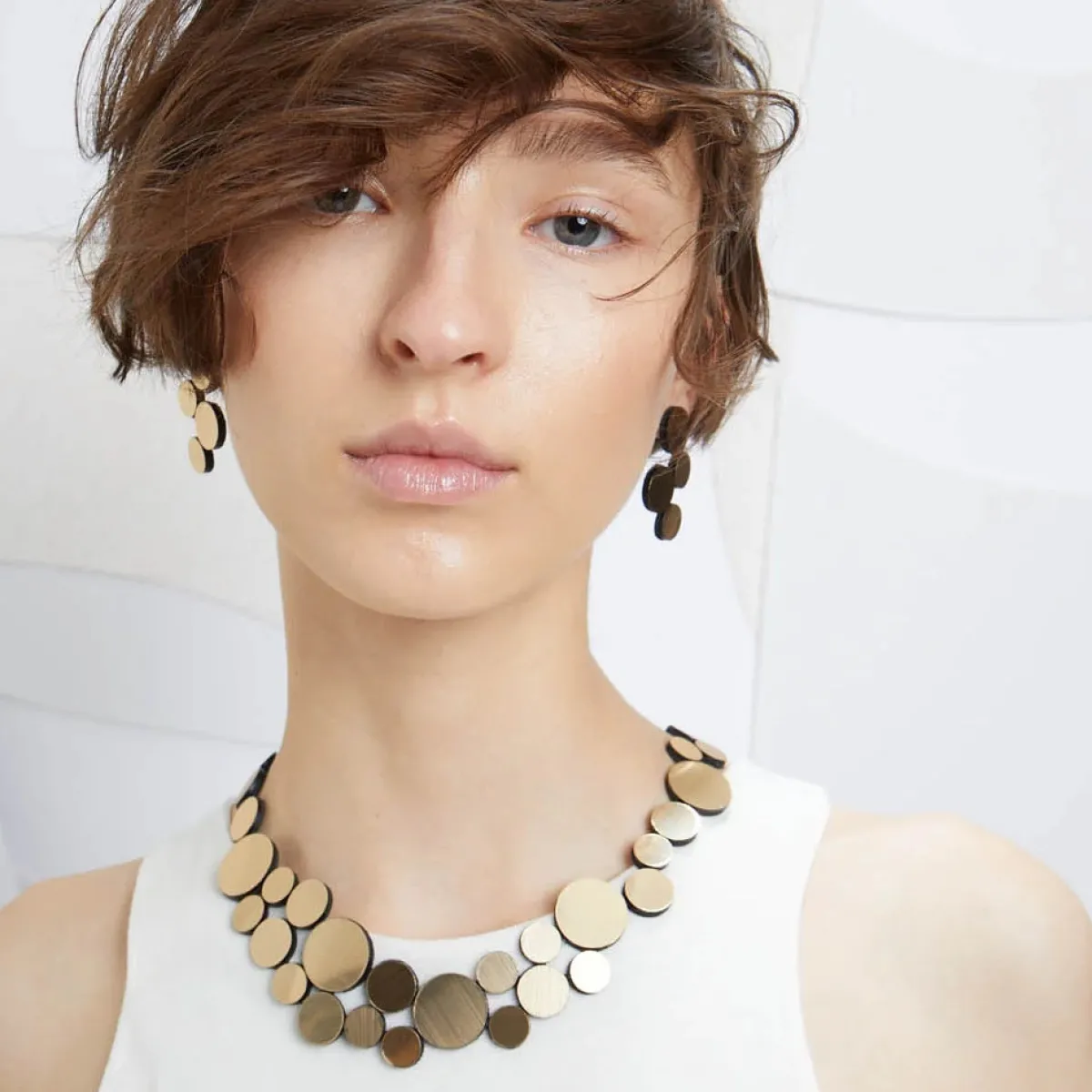 Tomfoolery Small Abstraction Necklace Silver Hot