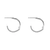 Tomfoolery Small Bamboo Hoops in Silver Outlet