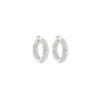 Tomfoolery Small Chunky Tube Silver Hoop 21mm Hot