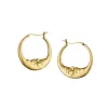 Tomfoolery Small Crescent Moon Hoop Earrings New