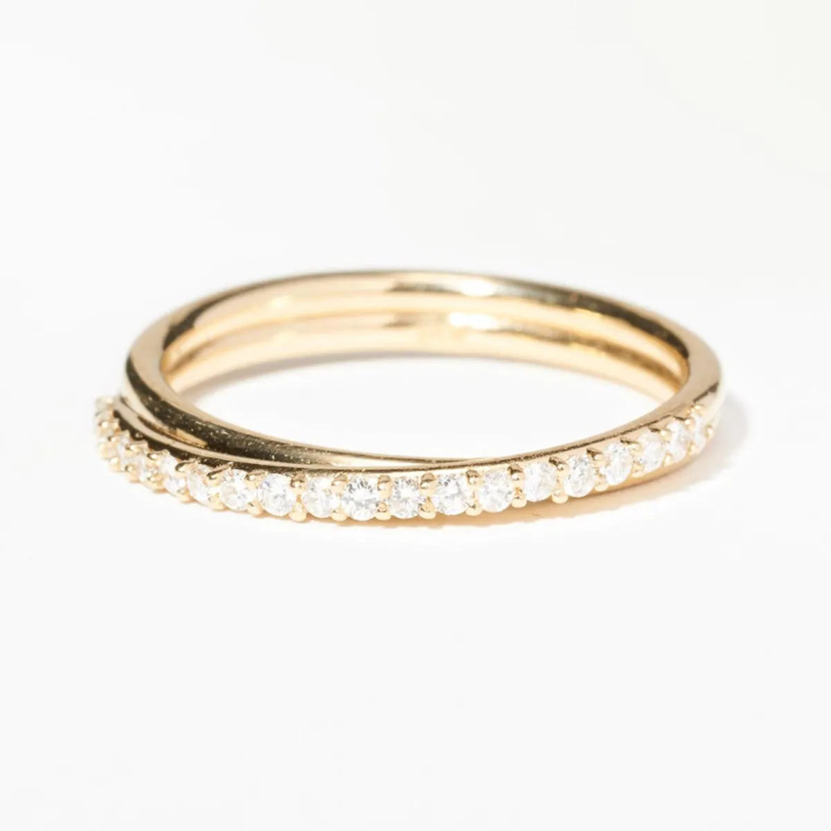 Tomfoolery Small Demi-Pave Current Ring Hot
