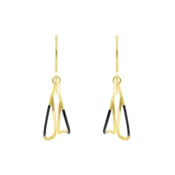 Tomfoolery Small Gold & Black Cascade Drop Earrings Online