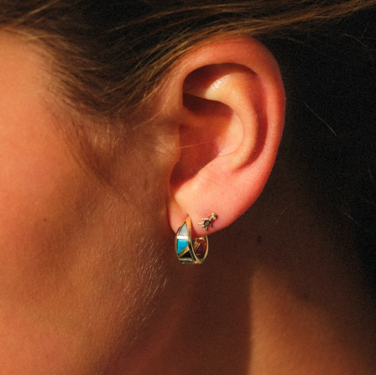 Tomfoolery Small Rainbow Hoops Discount