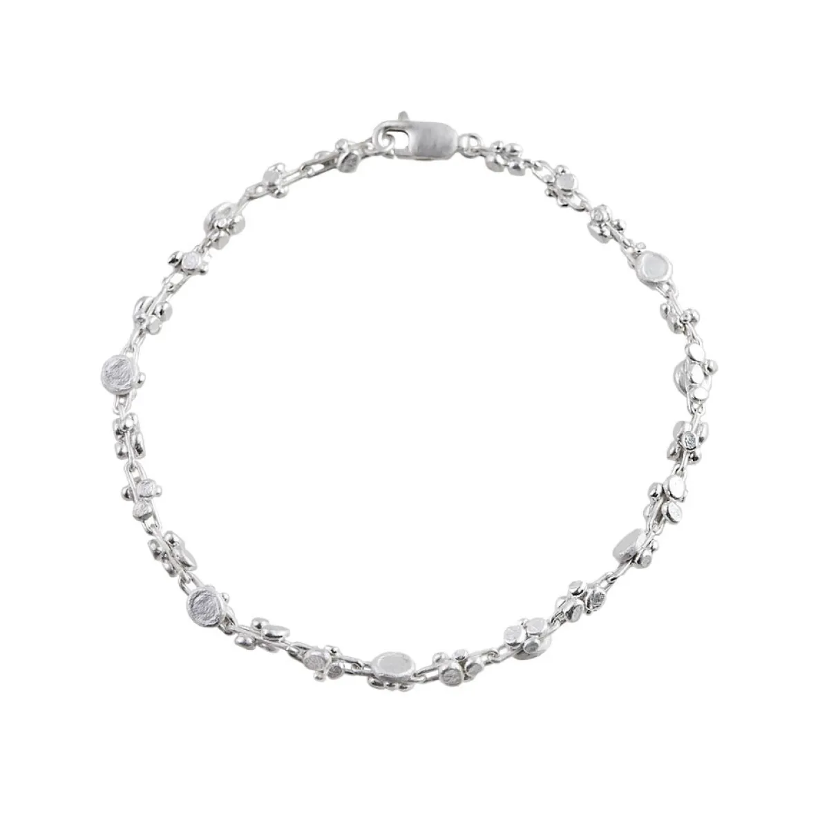 Tomfoolery Small Silver Circle Cluster Bracelet Best