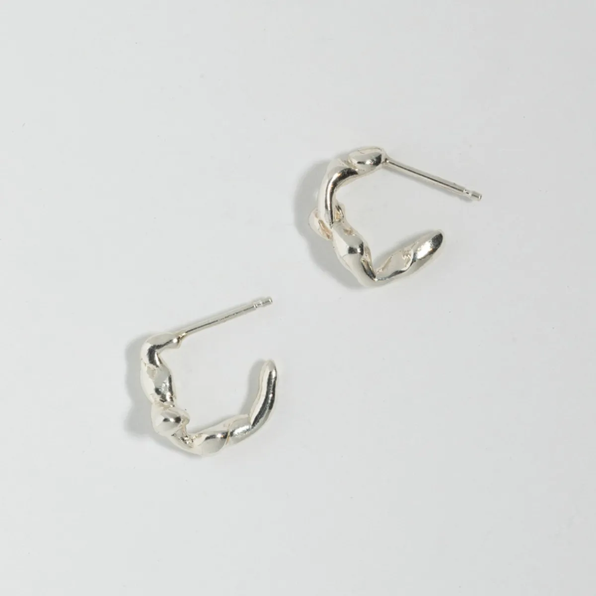 Tomfoolery Small Silver Molten Lava Hoops Online