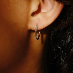 Tomfoolery Small Sleeper Silver Hoop 16mm Outlet