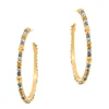 Tomfoolery Smarties Gold Plated Beaded Hoops with Hematite Outlet