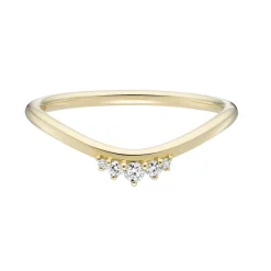Tomfoolery Soft Curve Five Diamond Band Clearance